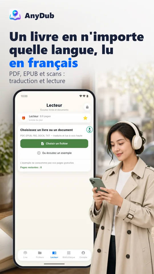 AnyDub: traduire vidéo et PDF: capture d'écran 4