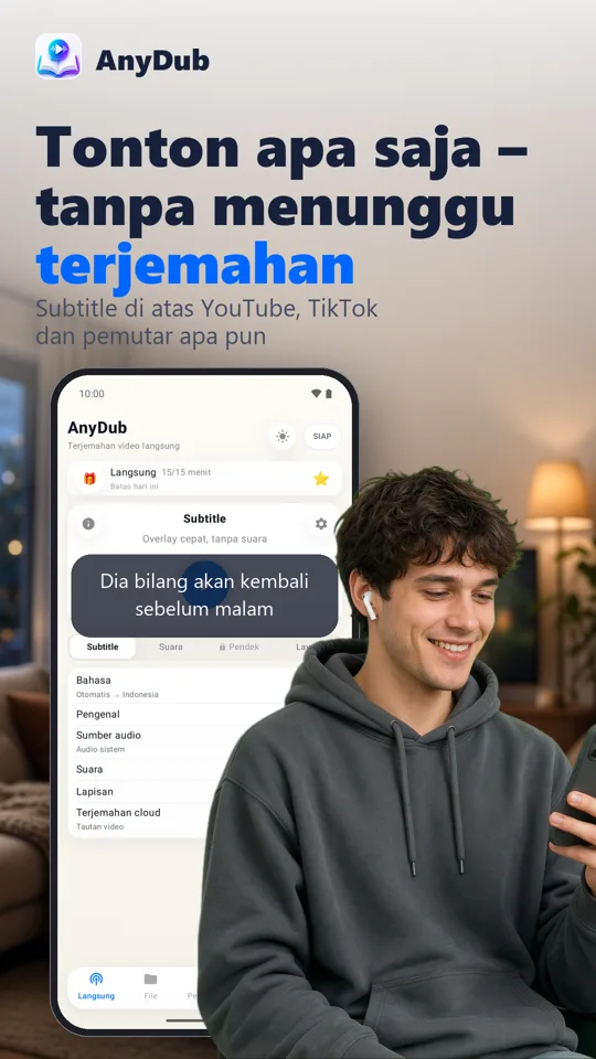AnyDub: Penerjemah Video & PDF: tangkapan layar 2