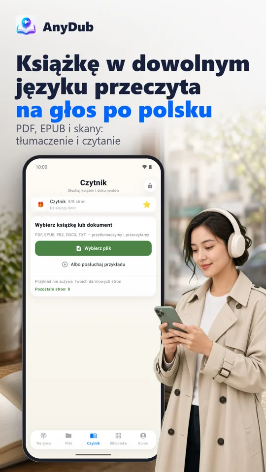 AnyDub: tłumacz wideo i PDF: 