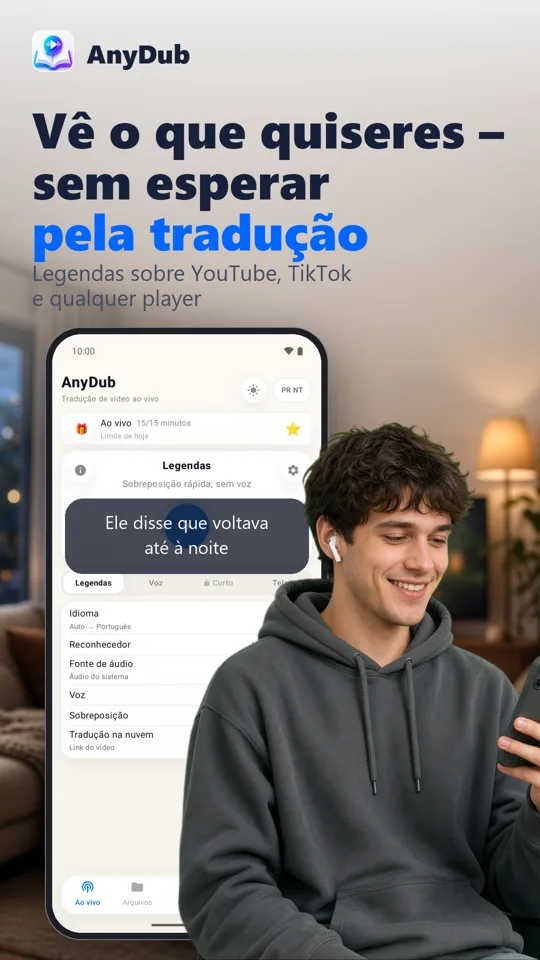 AnyDub: traduzir vídeo e PDF: captura de tela 2