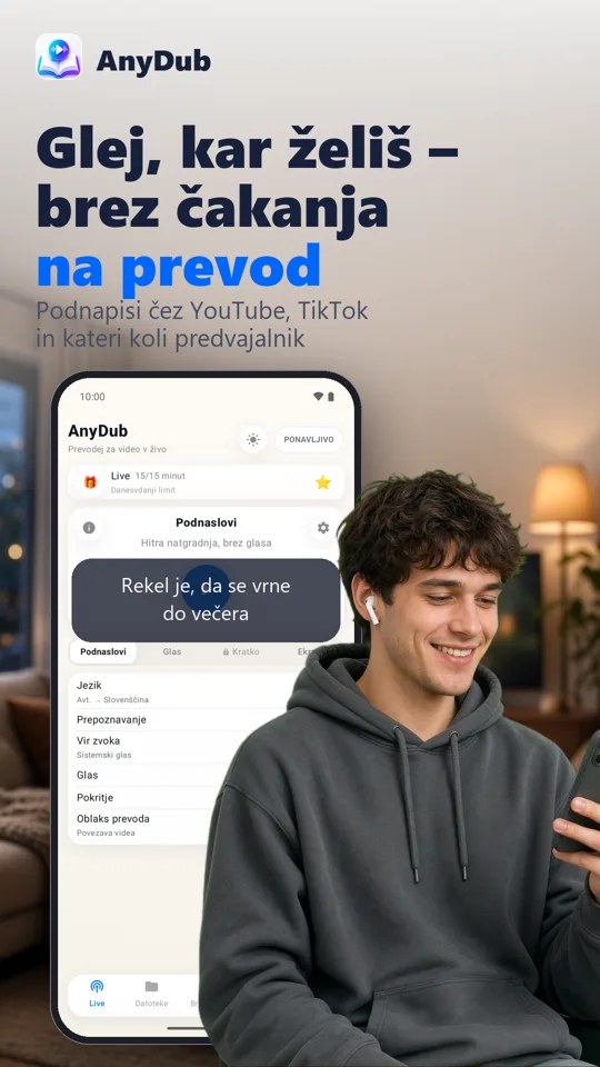 AnyDub: Prevod videa in PDF: posnetek zaslona 2