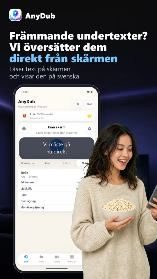 AnyDub: Översätt video & PDF: skärmbild 3