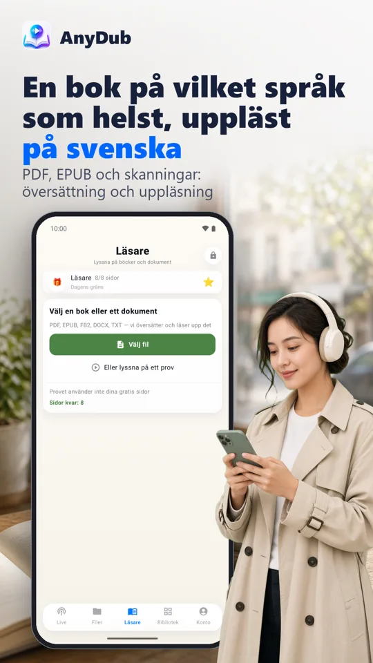 AnyDub: Översätt video & PDF: skärmbild 4