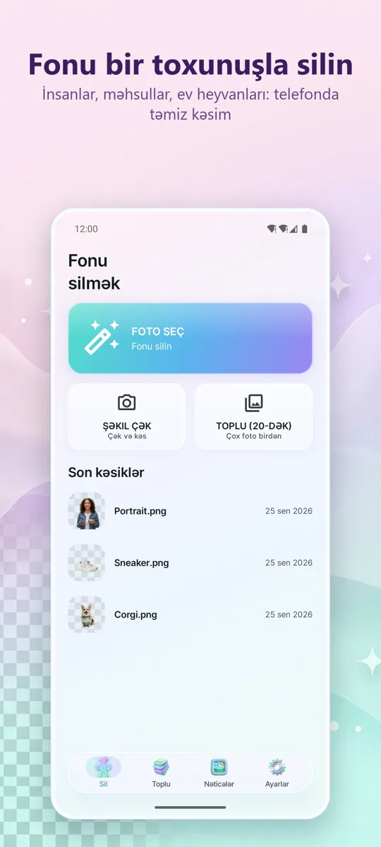 Fon Silən: əsas ekran