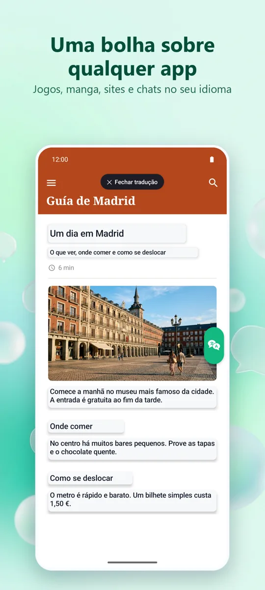 Bubble Translate: captura de ecrã 3