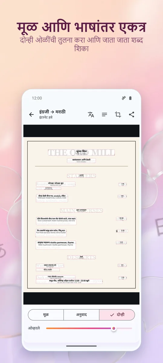कॅमेरा ट्रान्सलेटर: फोटो: स्क्रीनशॉट 3
