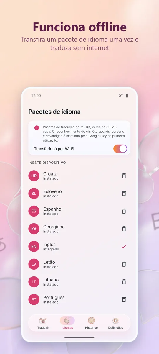 Tradutor de Câmara: Foto: captura de ecrã 4