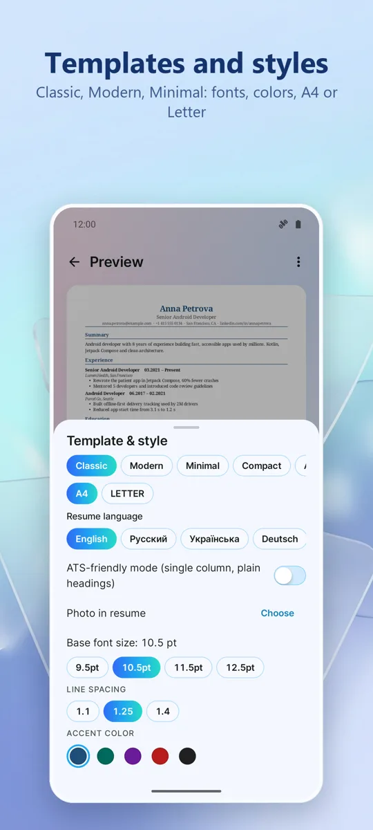 Resume Builder: CV Maker: 