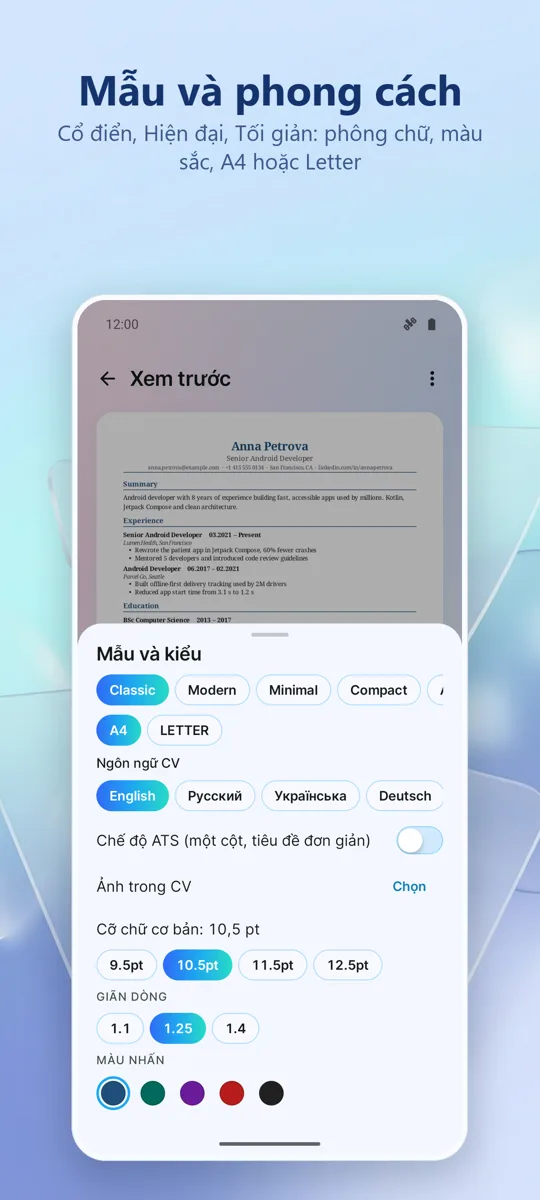 Tạo Resume: ảnh chụp màn hình 4
