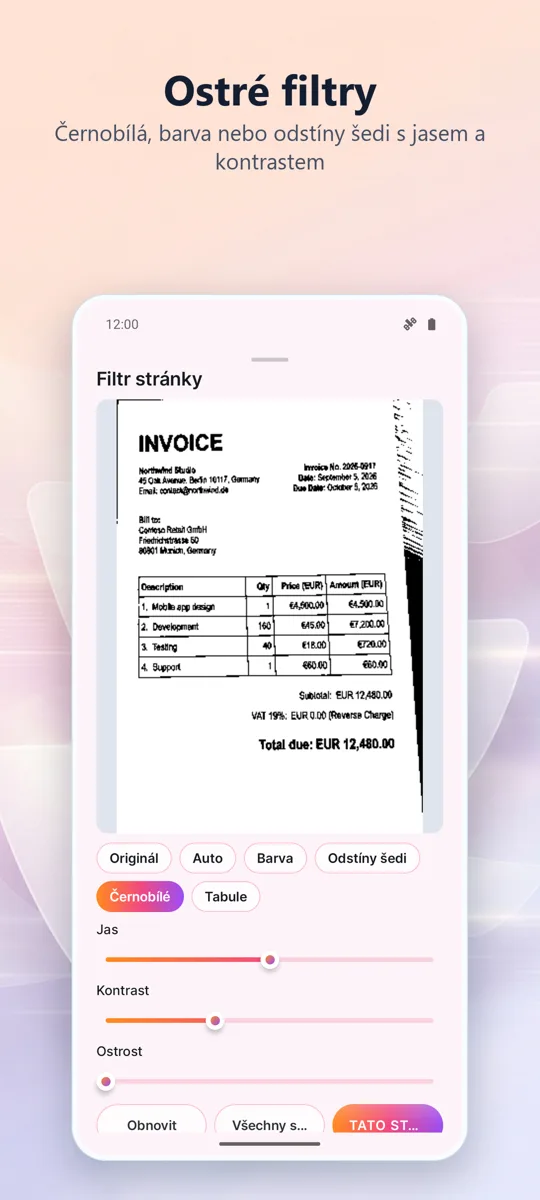 Skenování dokumentů: PDF: snímek obrazovky 3