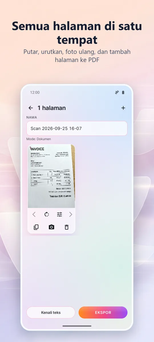 Pemindai Dokumen: Pindai PDF: tangkapan layar 2