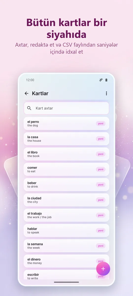 Flashcards: Aralıqlı Təhsil: ekran görüntüsü 4