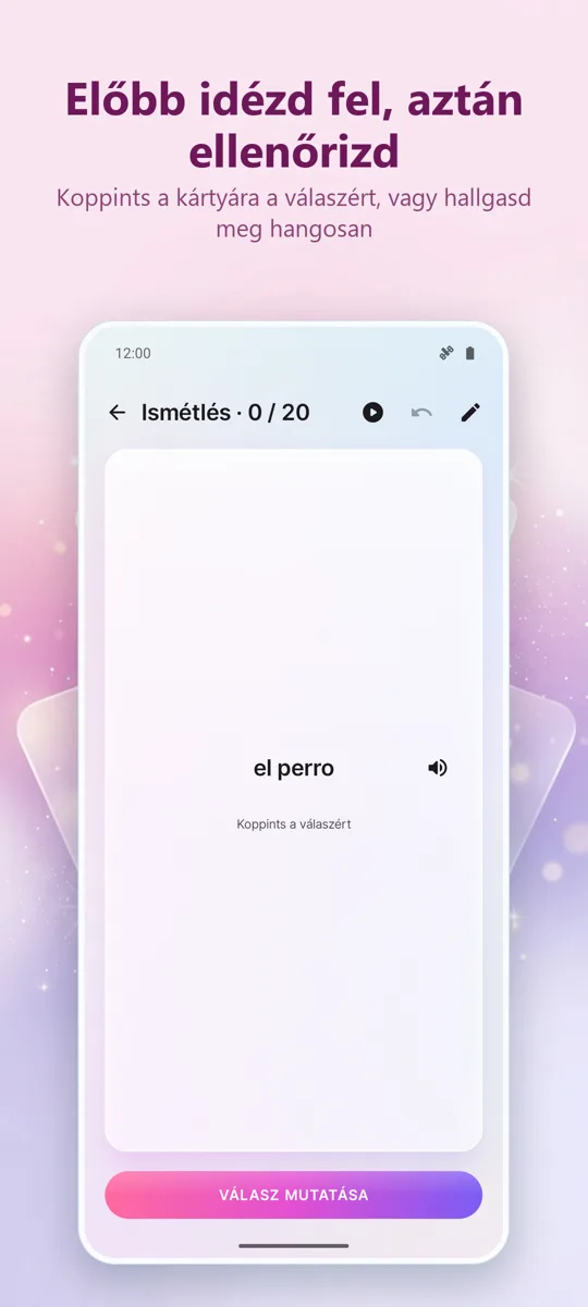 Kártyák: Időzített tanulás: képernyőkép 2