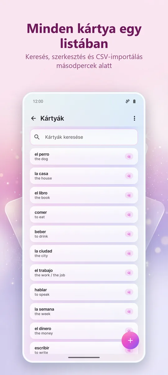 Kártyák: Időzített tanulás: képernyőkép 4