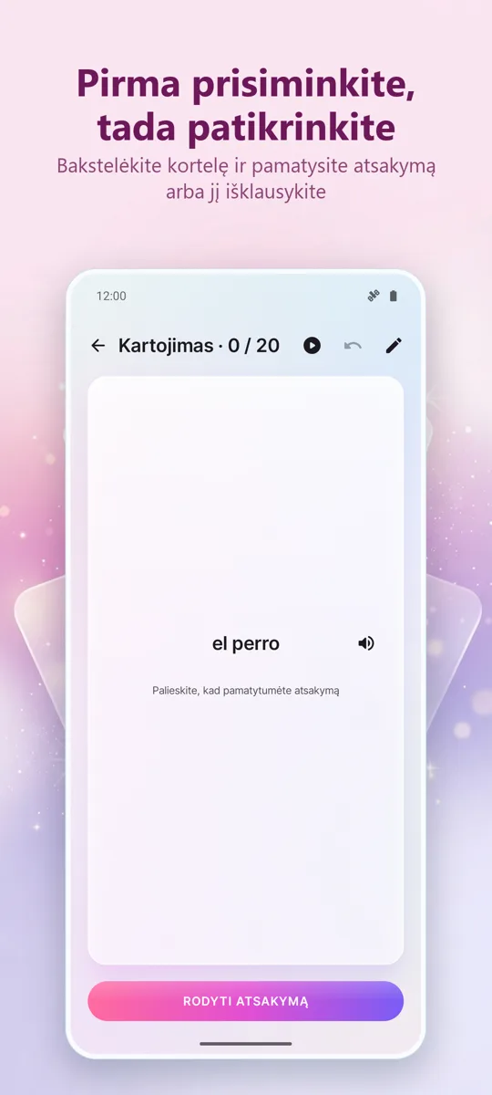 Kortelės: Mokymasis su tarpais: 