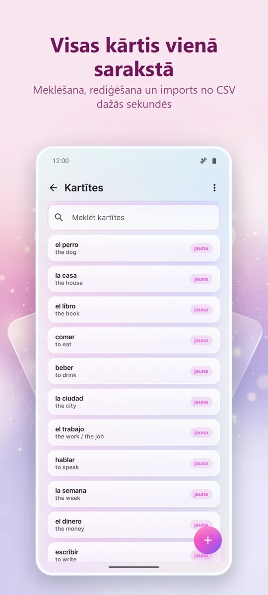 Kartītes: ekrānuzņēmums 4