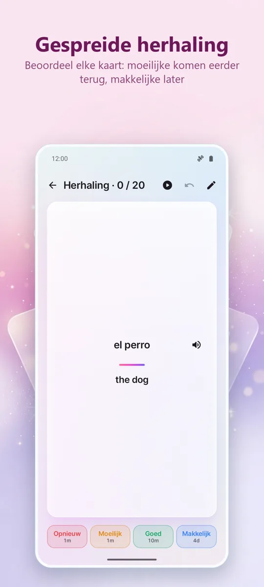 Flashcards: Gespreid Leren: schermafbeelding 3