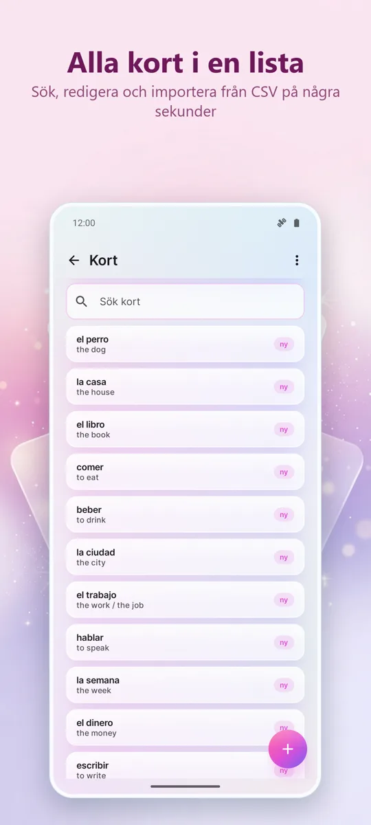 Flashcards: Intervallstudier: skärmbild 4
