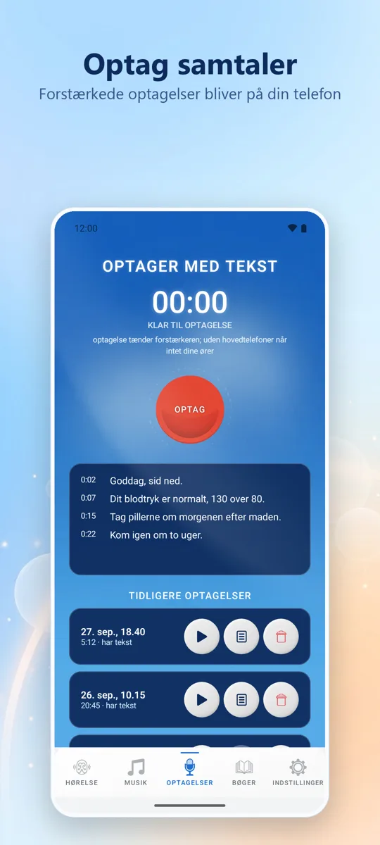 Hearing+: skærmbillede 3