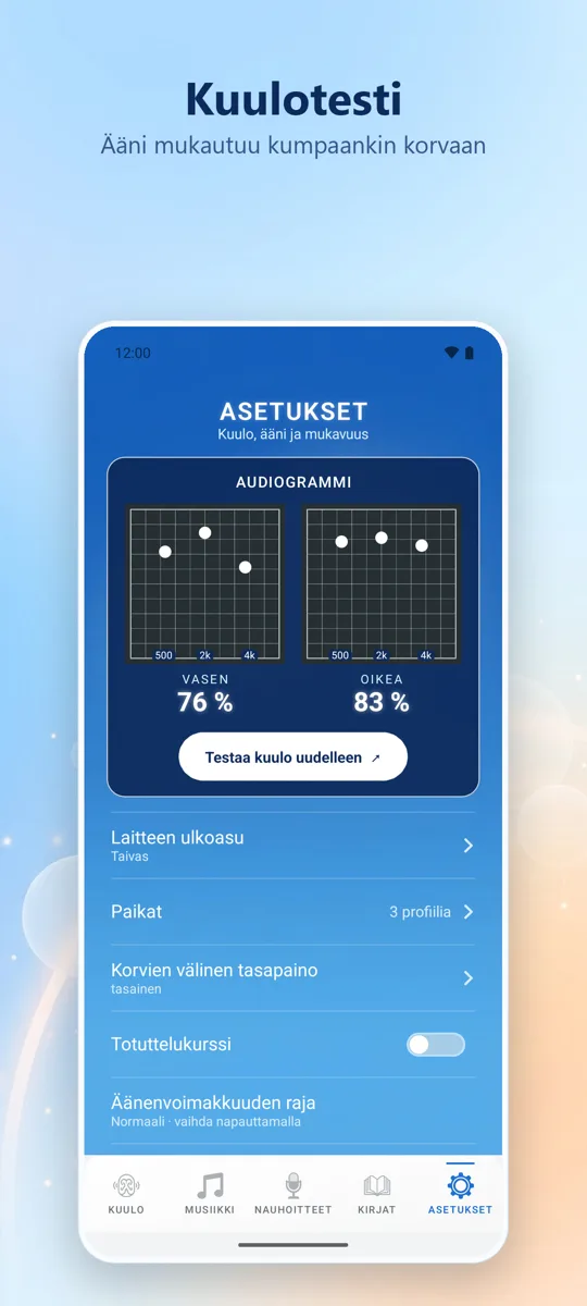 Hearing+: kuvakaappaus 4