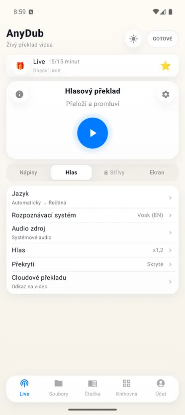 AnyDub: Překladač videí a PDF