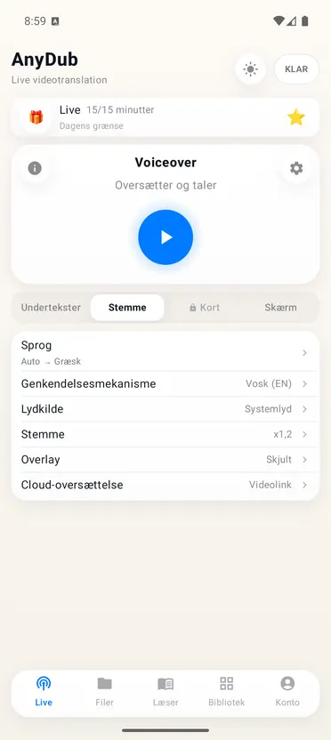 AnyDub: Video & PDF Oversætter