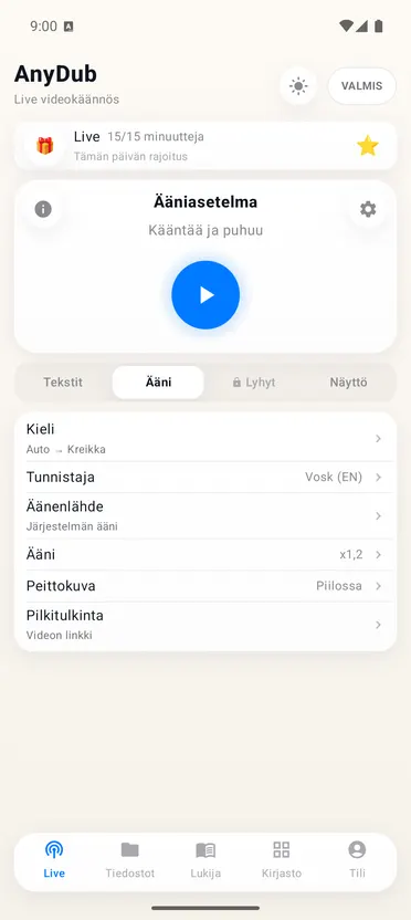 AnyDub: Video- ja PDF-kääntäjä
