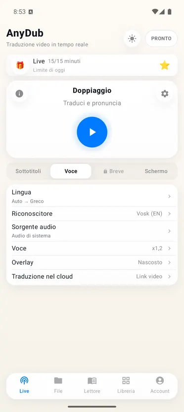 AnyDub: tradurre video e PDF