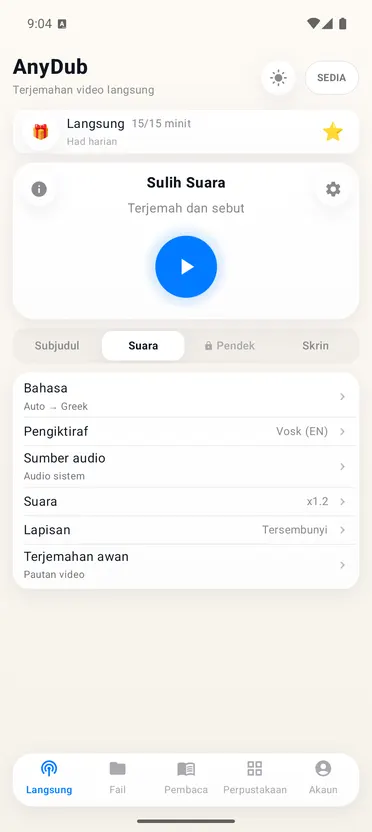 AnyDub: Terjemah Video & PDF