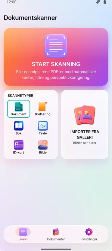 Dokumentskanner: PDF-skanning
