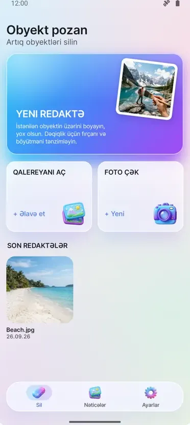 Obyekt Silgi: Elementi Sil