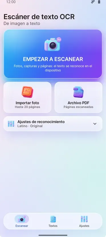 OCR Escáner: Imagen a texto