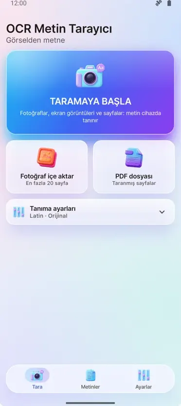 OCR Tarayıcı: Resimden Metne
