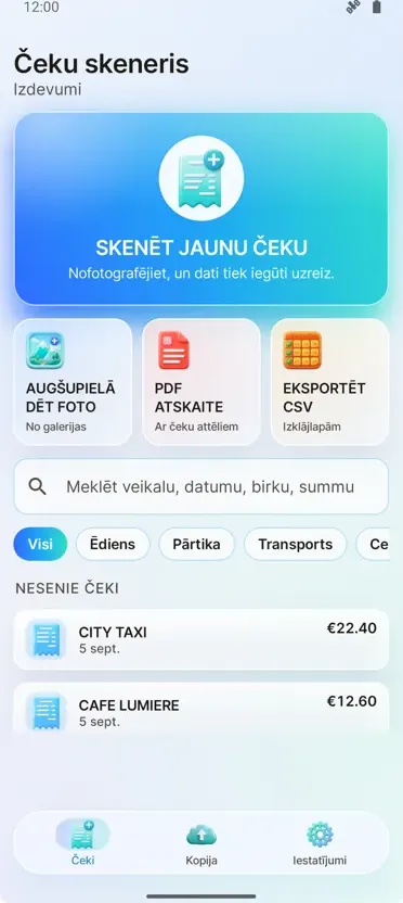 Čeku skeneris: Izdevumi