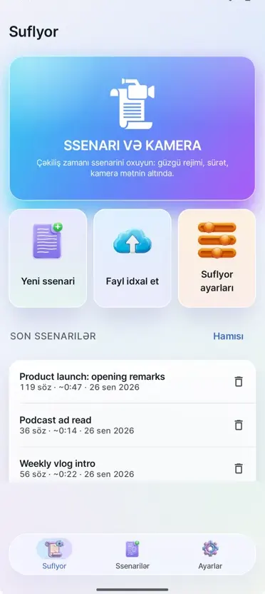 Video üçün Teleprompter