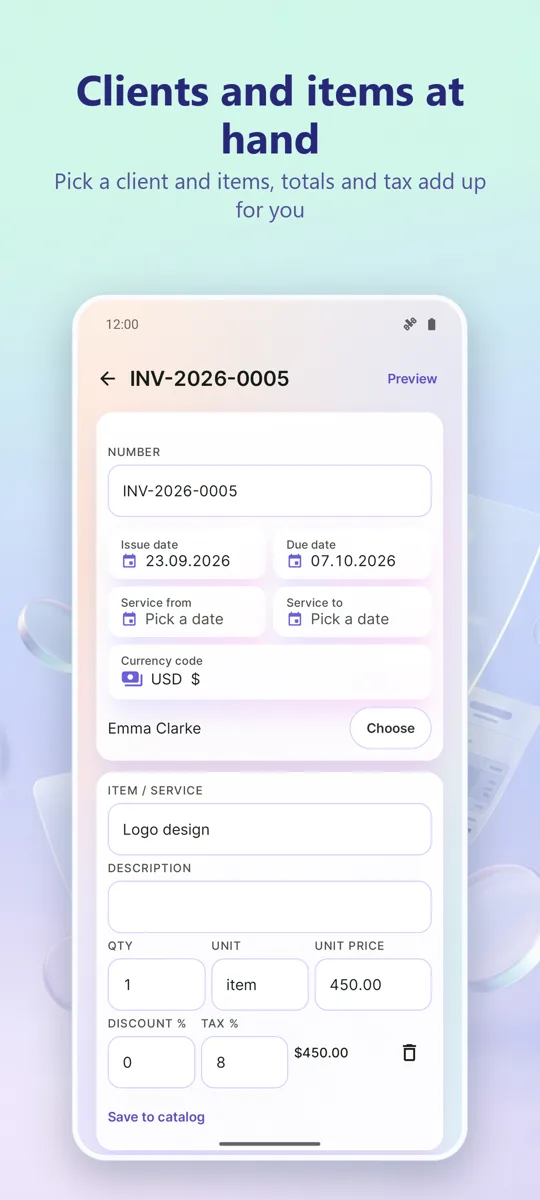 Invoice Maker: Billing PDF: screenshot 2