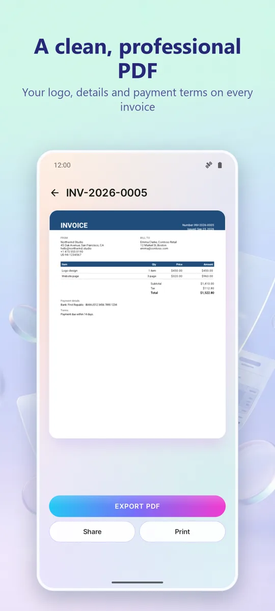 Invoice Maker: Billing PDF: screenshot 3