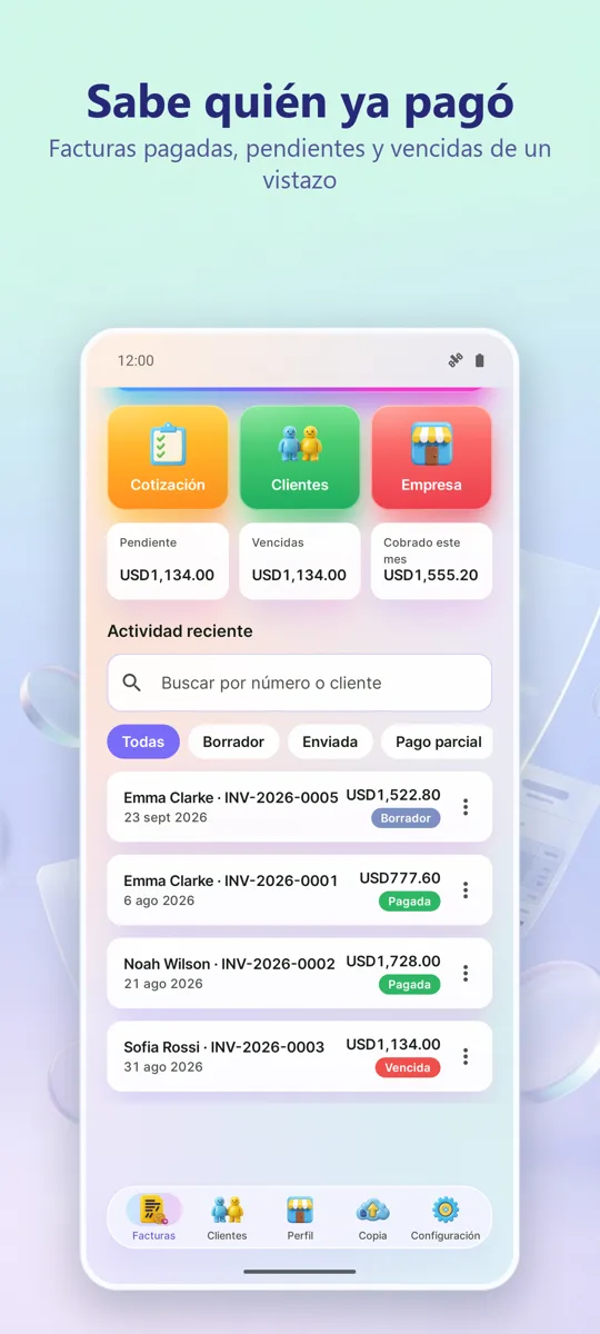 Facturas y Presupuestos PDF: captura de pantalla 4