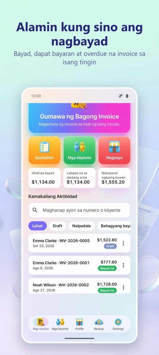 Gumawa ng Invoice: Billing PDF: screenshot 4