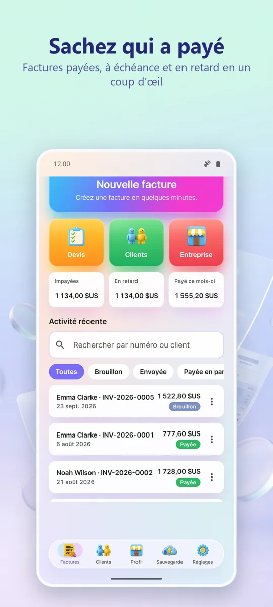 Créateur de Factures: PDF: capture d'écran 4