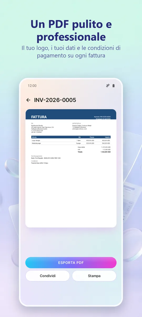 Fatture e Preventivi: PDF: screenshot 3