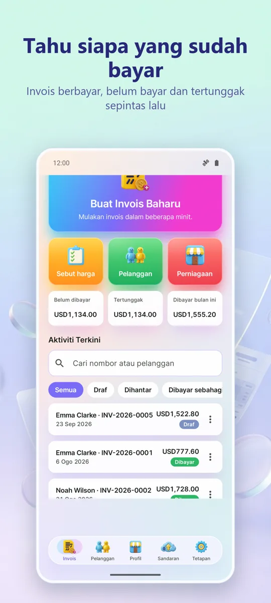 Invoice Maker: PDF Pengebilan: tangkapan skrin 4