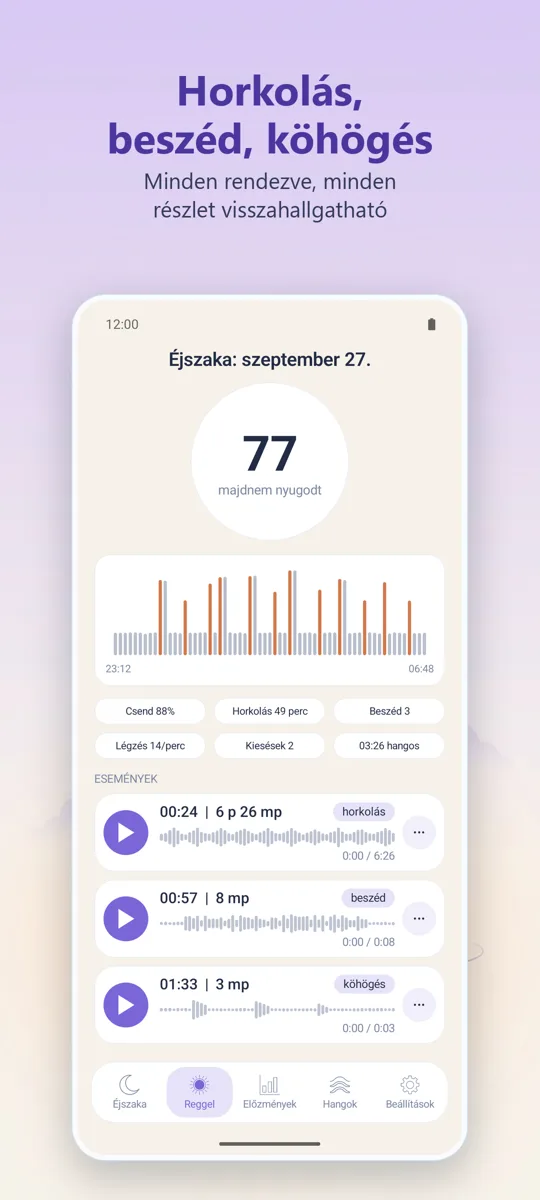 Éjszakai diktafon: képernyőkép 2