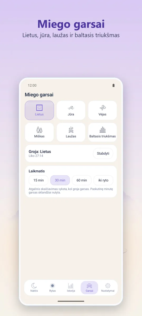 Naktinis diktofonas: ekrano kopija 4