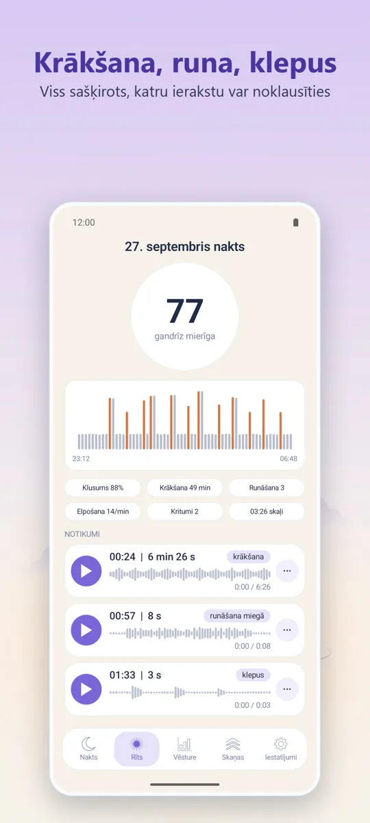 Nakts diktofons: ekrānuzņēmums 2