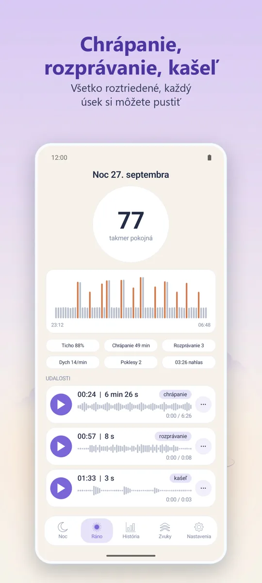 Nočný diktafón: snímka obrazovky 2