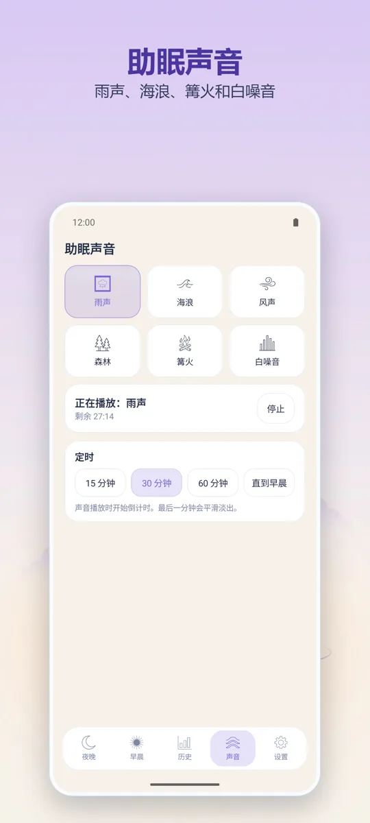 夜间录音机: 截图 4