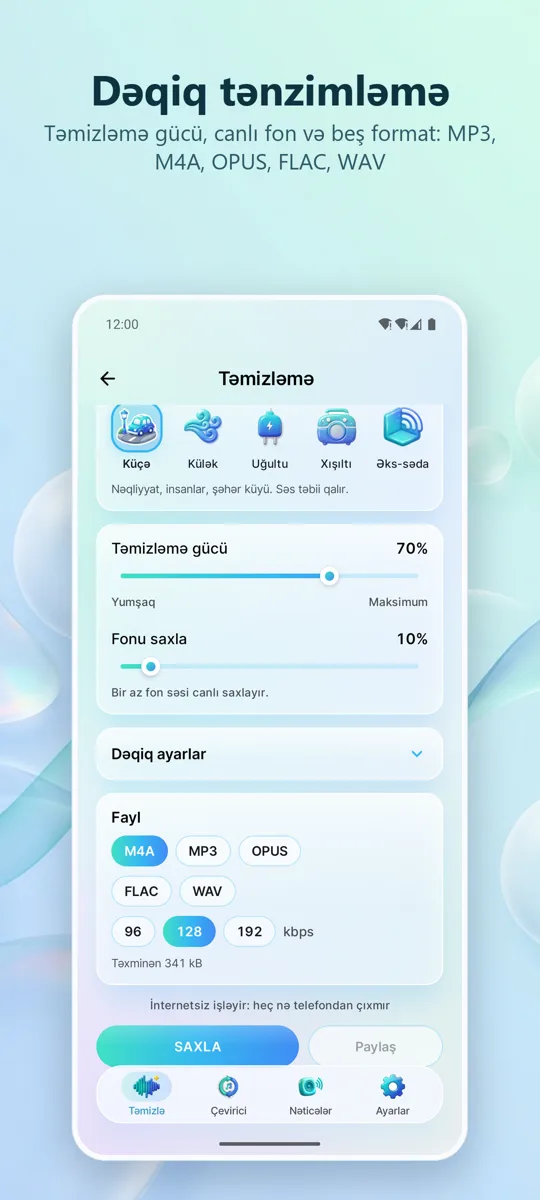 Səsboğucu: Təmiz Audio: ekran görüntüsü 3