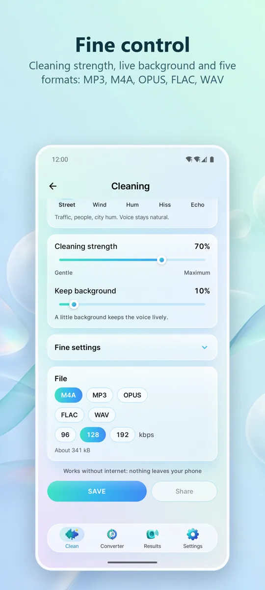 Noise Remover: Clean Audio: screenshot 3