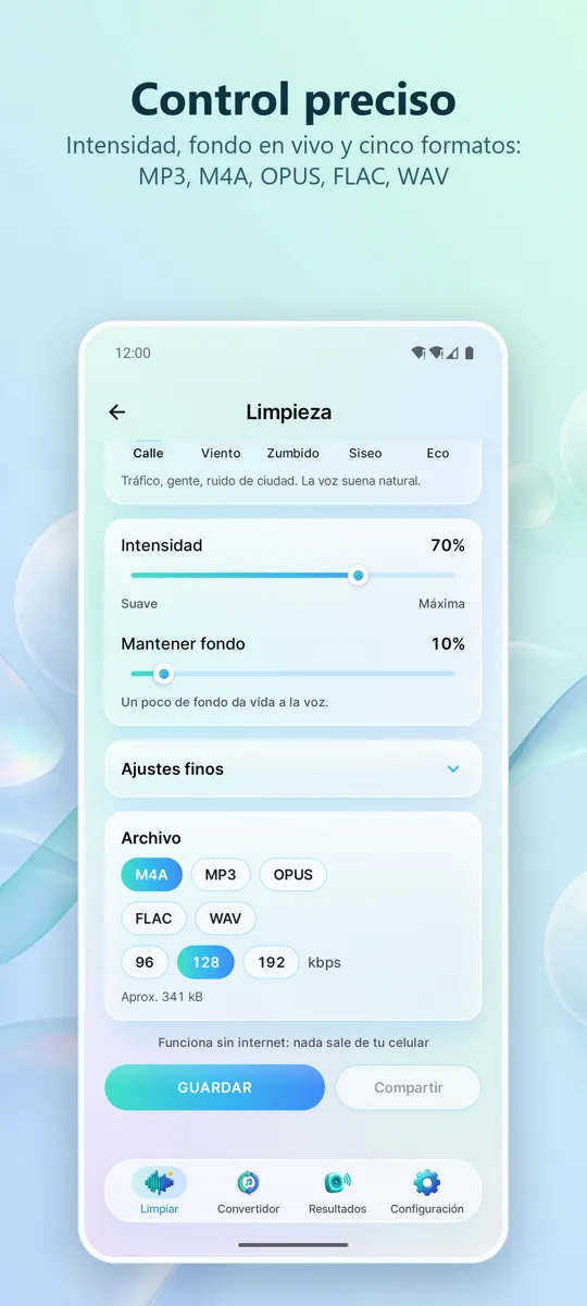 Eliminar Ruido: Audio Limpio: captura de pantalla 3